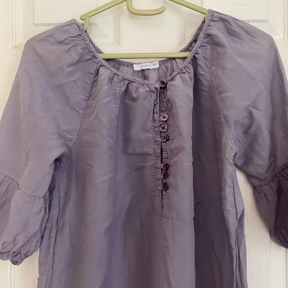 Silky Blouse Tunic Mauve Purple Made in Italy - Picture 3 of 14